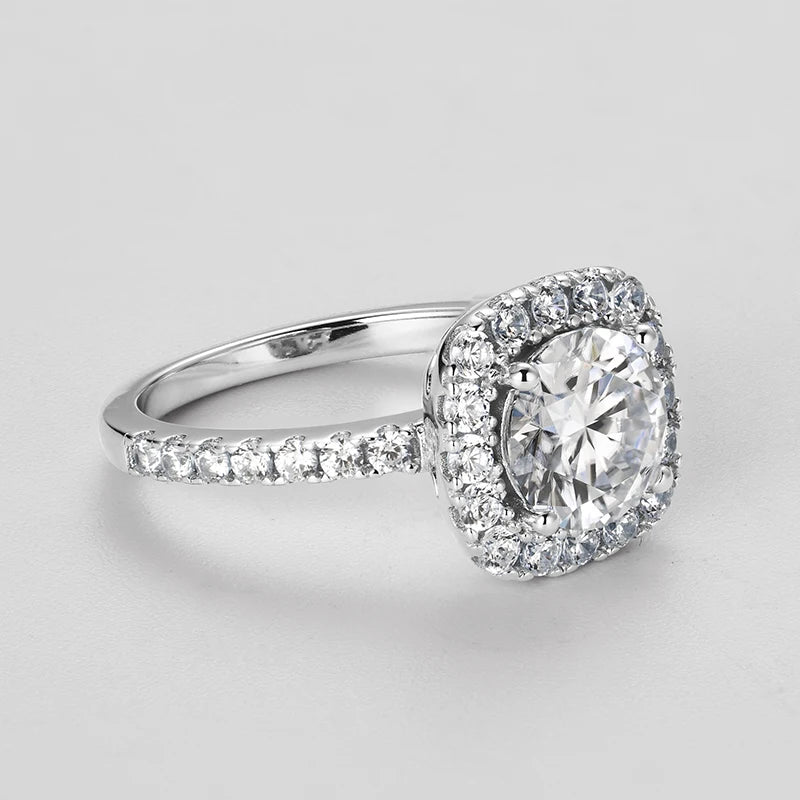 Halo Moissanite Ring